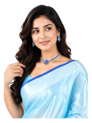 a660ec98-f39f-41c7-bafb-f7074b262ae2 Handloom Cotton Tissue Saree With Border | Aqua Blue